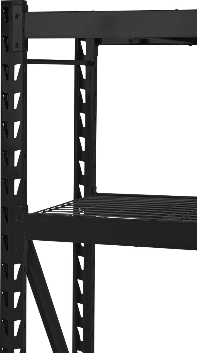 Stålreol m. 4 gitterhylder, 800 kg, 183x196x61 cm