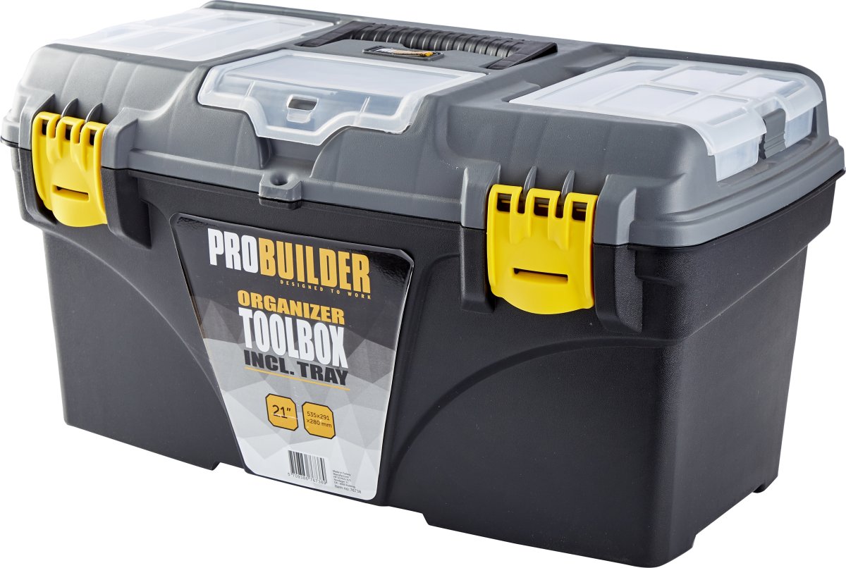 Probuilder værktøjskasse m/ organizer, 21"