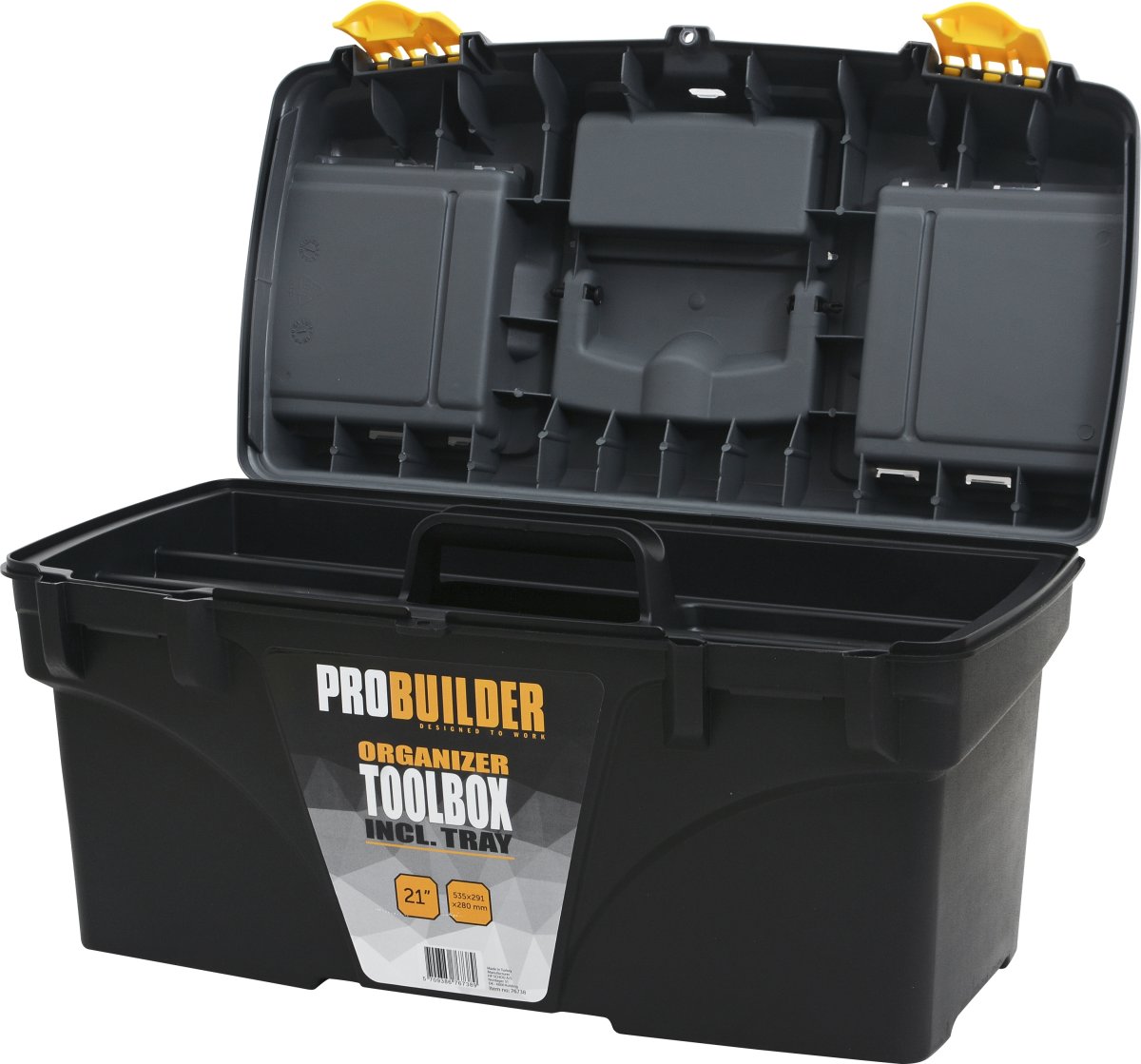 Probuilder værktøjskasse m/organizer, 21"