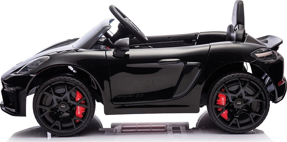 Elbil Porsche Spyder 718 RS børnebil, sort