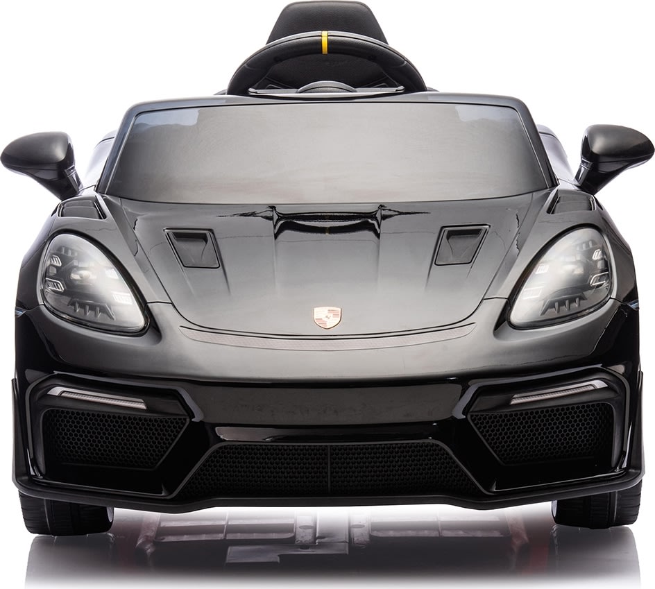 Elbil Porsche Spyder 718 RS børnebil, sort