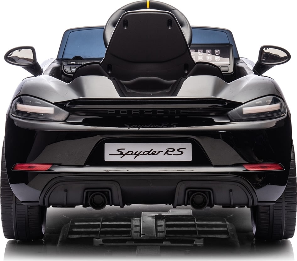 Elbil Porsche Spyder 718 RS børnebil, sort