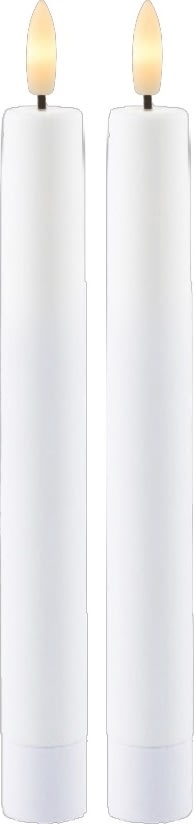 Sirius Sille Genopladelig LED Kronelys, hvid, 2stk