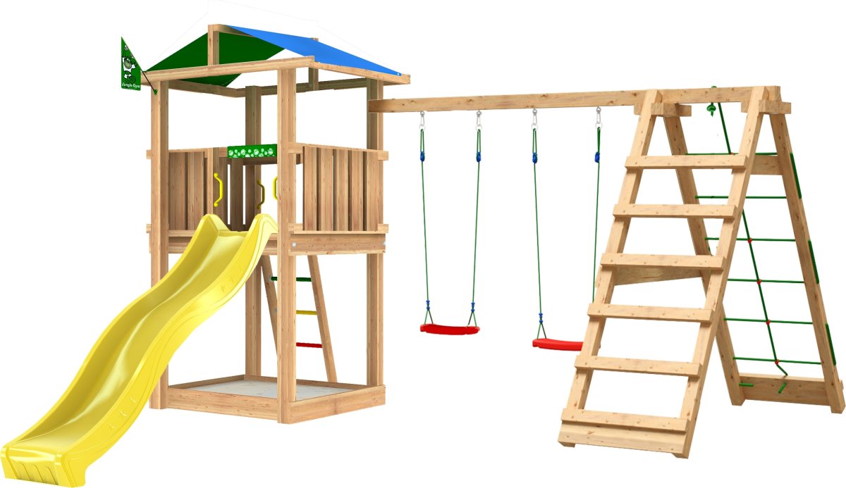 Jungle Gym Hut 2.1 legetårn m/climb & rutsjeb.