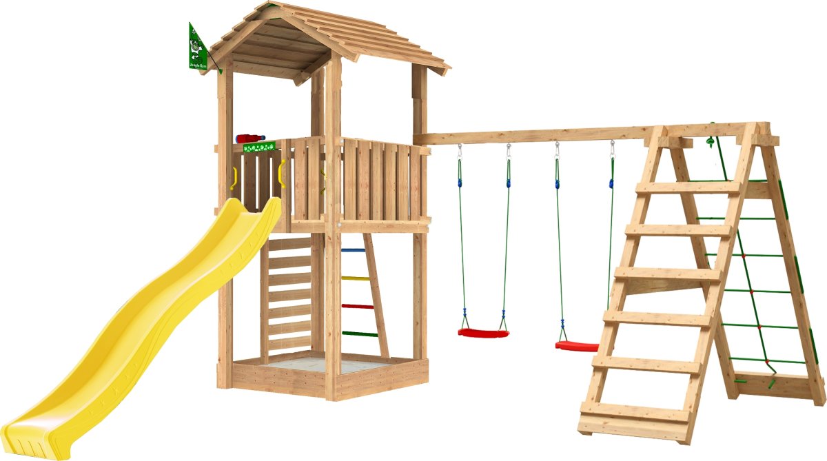 Jungle Gym Cottage 2.1 legetårn m/climb & rutsjeb.
