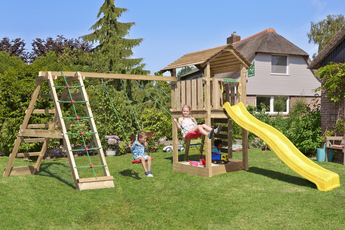 Jungle Gym Cottage 2.1 legetårn m/climb & rutsjeb.