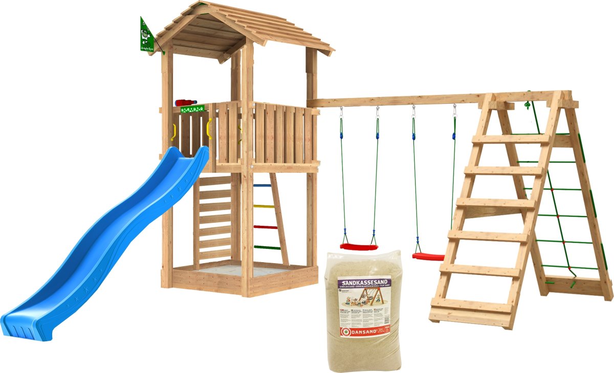 Jungle Gym Cottage 2.1 legetårn m/climb & rutsjeb.