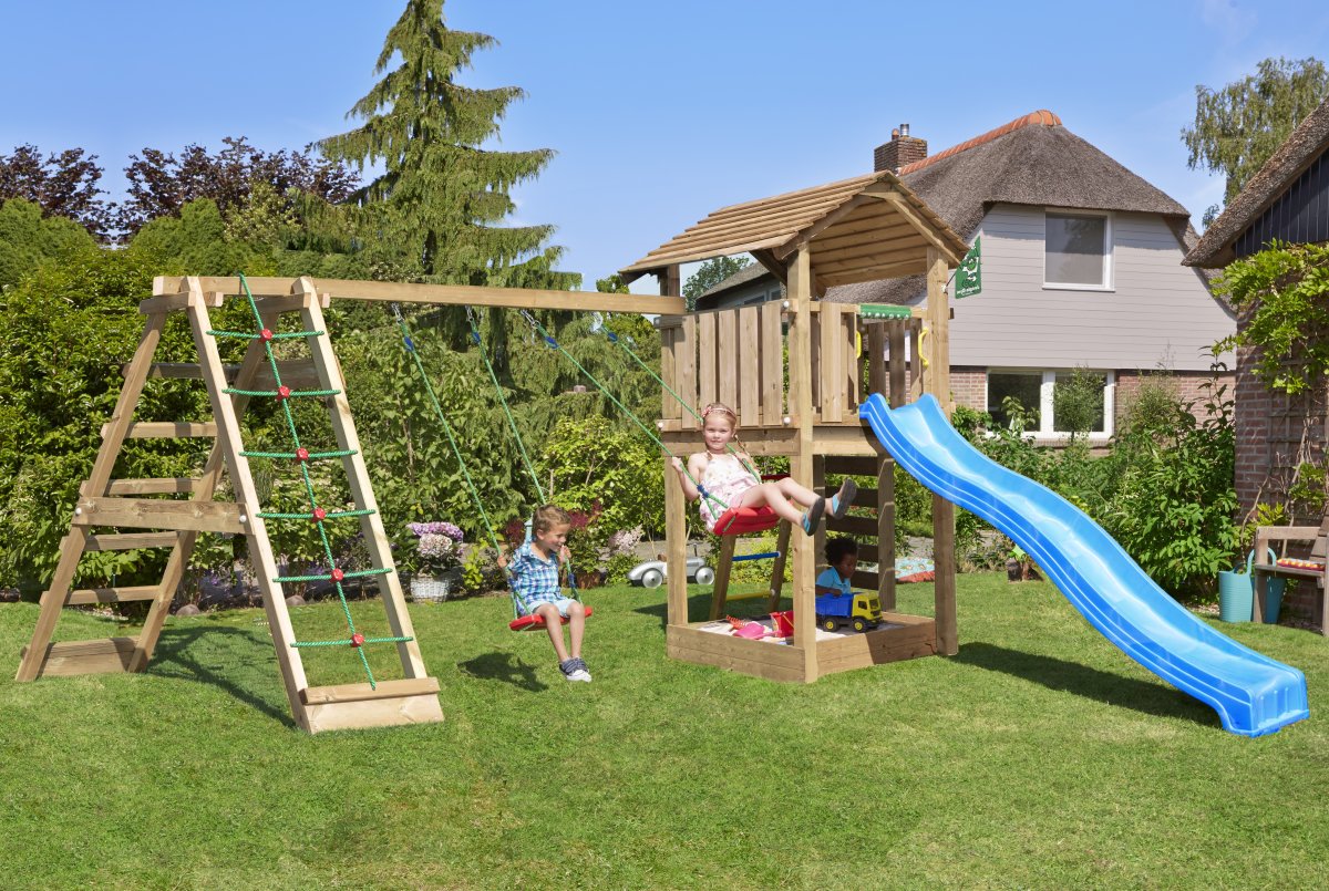Jungle Gym Cottage 2.1 legetårn m/climb & rutsjeb.