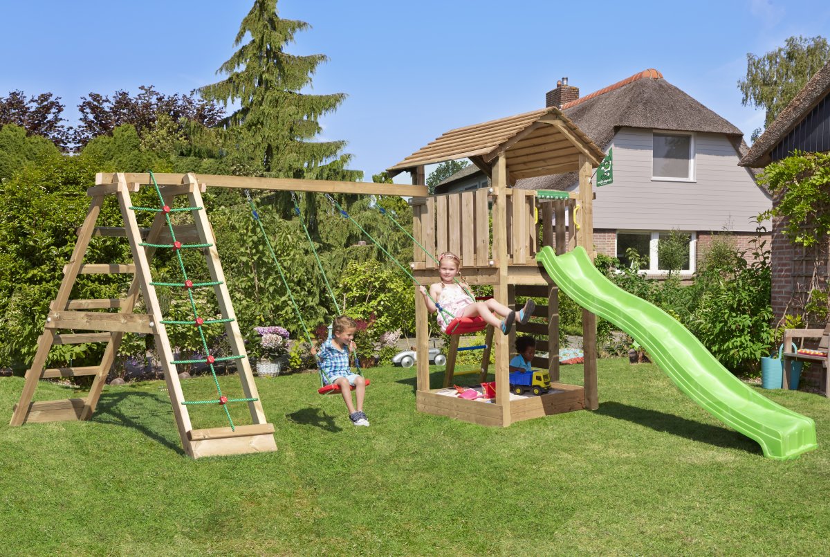 Jungle Gym Cottage 2.1 legetårn m/climb & rutsjeb.