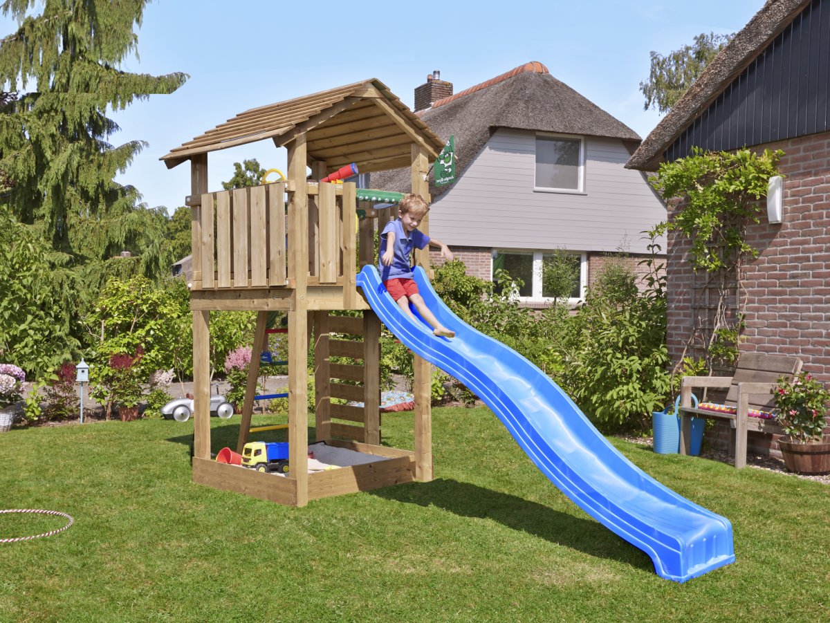 Jungle Gym Cottage 2.1 legetårn m/sand & rutsjeb.