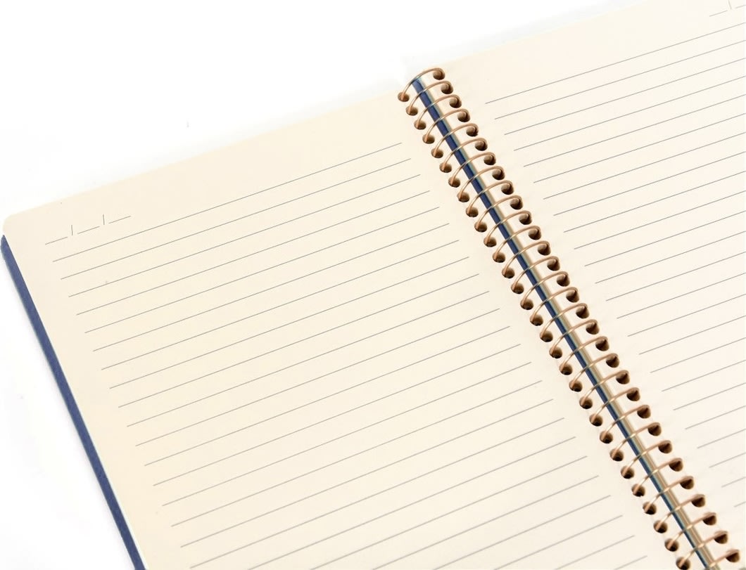 Kozo Premium Notesbog | A5 | Linjeret | Navy