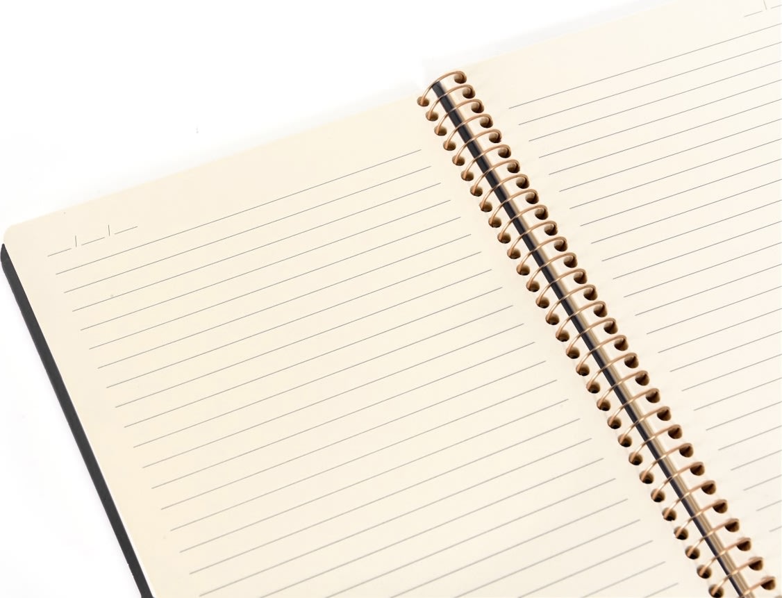 Kozo Premium Notesbog | A5 | Linjeret | Black