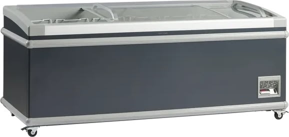 Scandomestic SIF600C - Supermarkedsfryser, sort