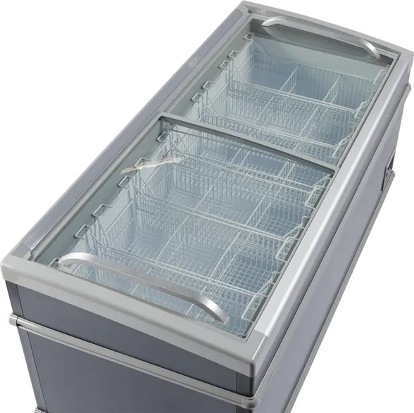 Scandomestic SIF700C - Supermarkedsfryser, sort