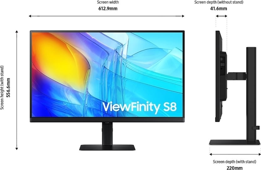 Samsung ViewFinity S8 S27D800EAU 27" skærm