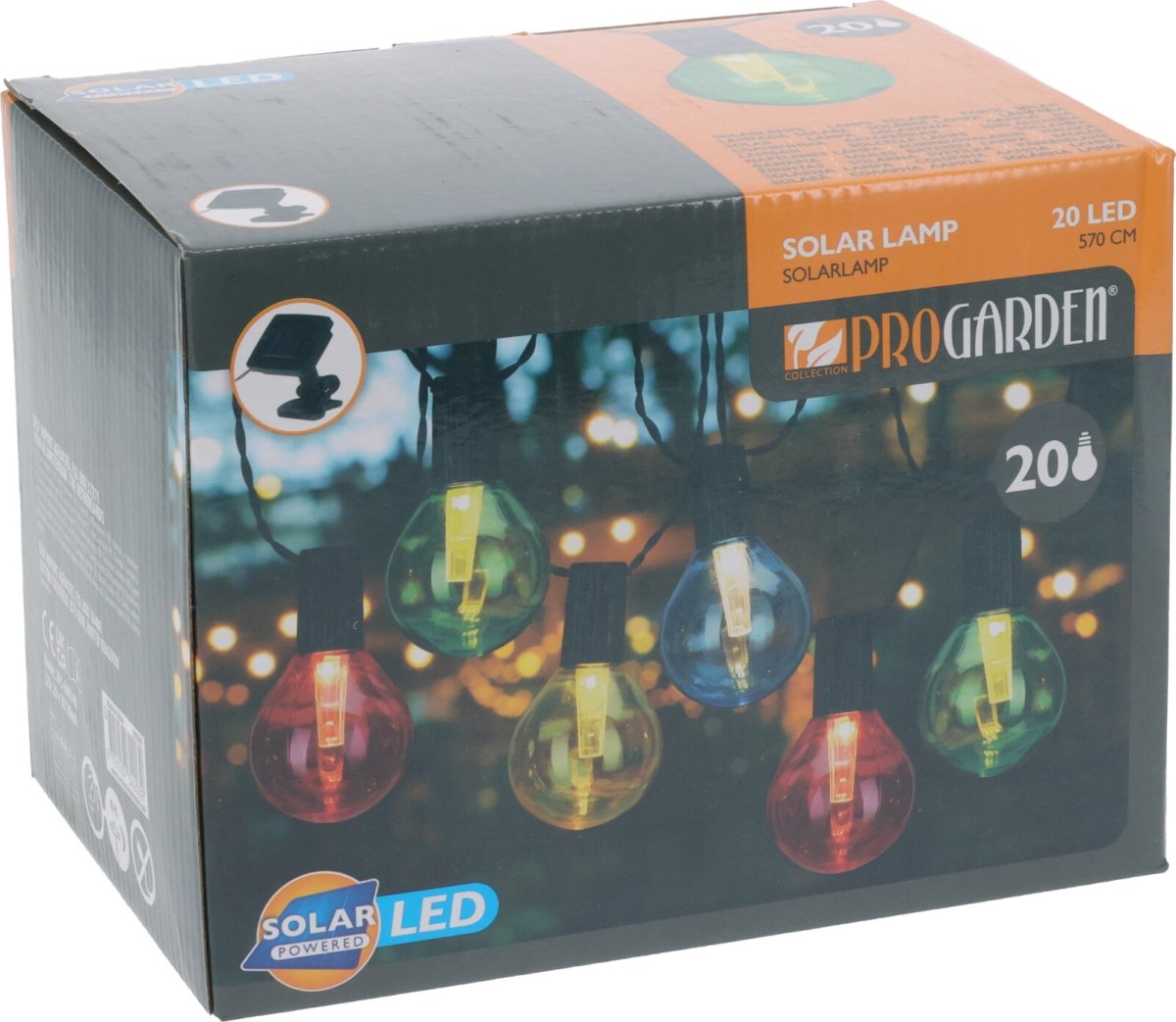 Party Lyskæde m/20 LED, 8 meter, multifarvet