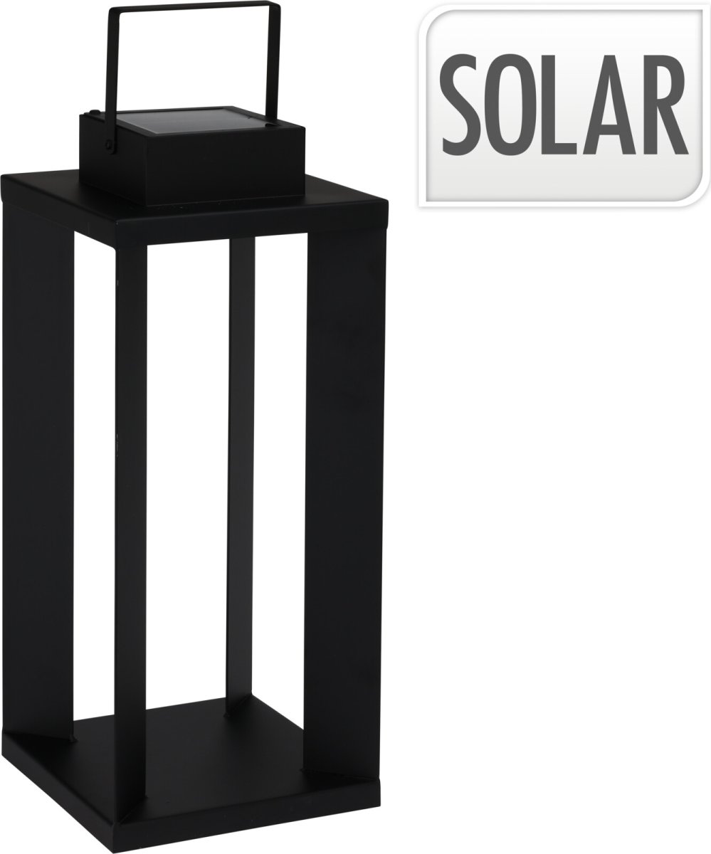 Solcelledrevet lanterne, H51,5 cm, sort