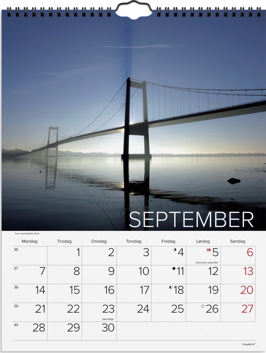 Mayland 2026 Vægkalender, Dansk Natur
