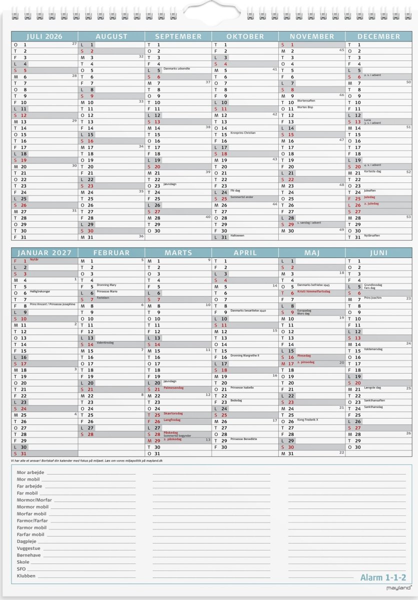 Mayland 25/26 Familiekalender, Dickmeiss/Scherfig