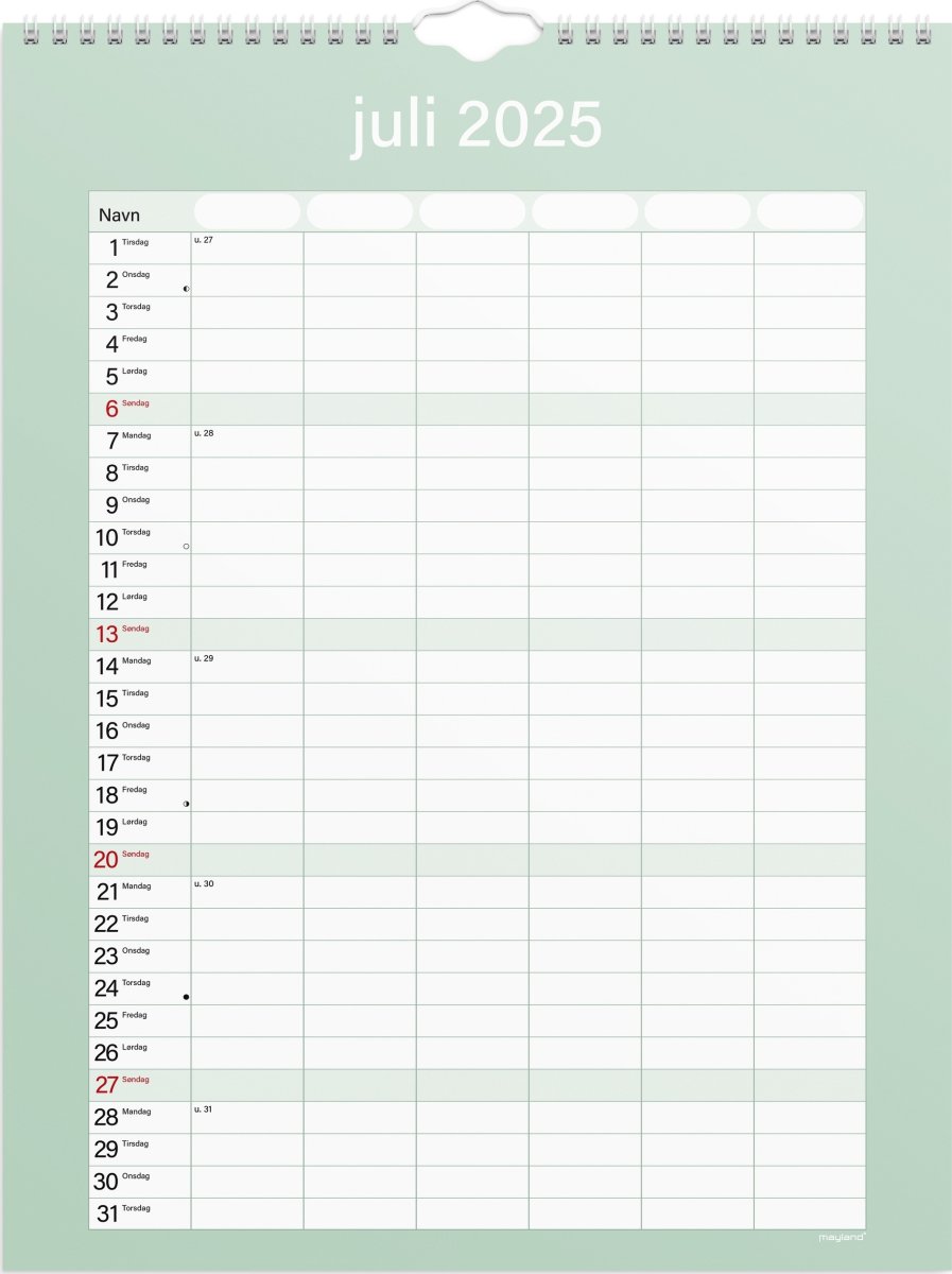 Mayland 25/26 Familiekalender, Simply