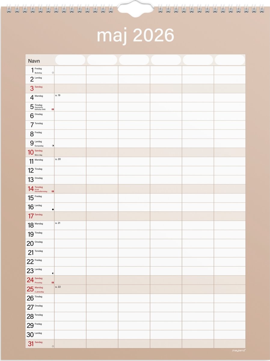 Mayland 25/26 Familiekalender, Simply