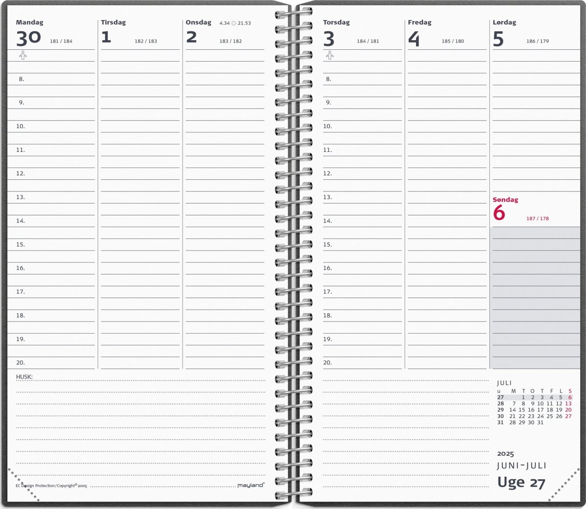 Mayland 25/26 Lærerkalender, Lille