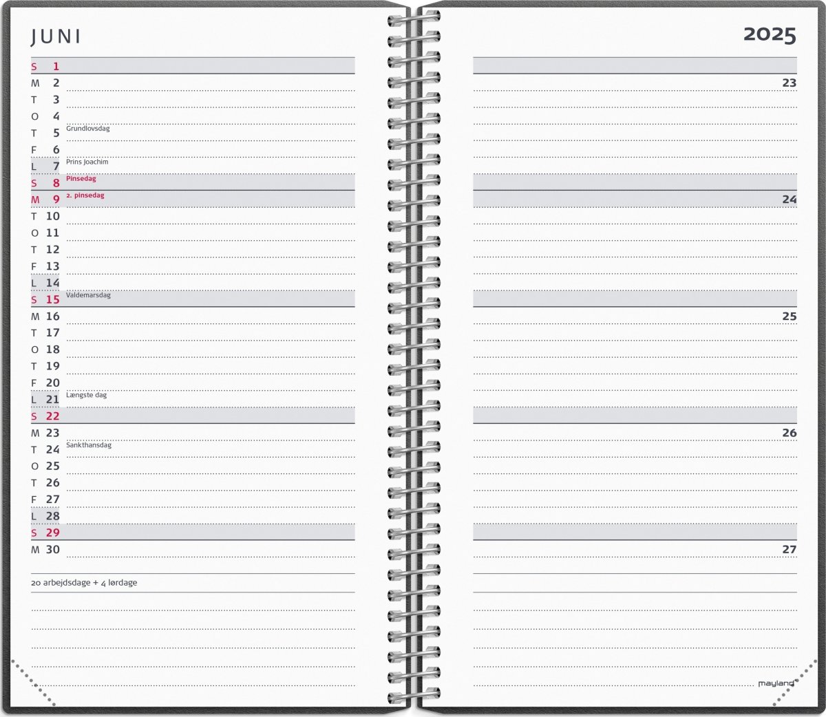 Mayland 25/26 Lærerkalender, Lille