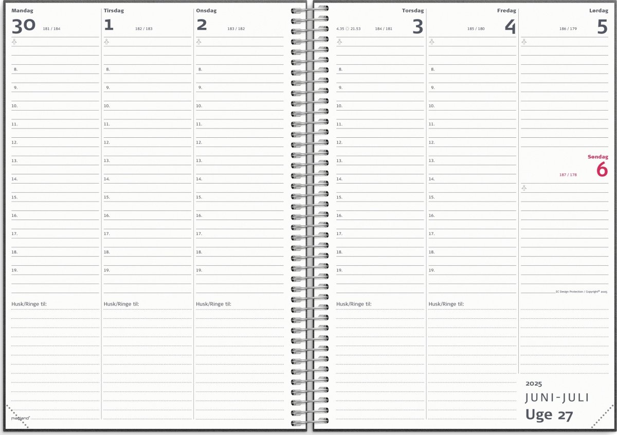 Mayland 25/26 Lærerkalender, Matsort, A5