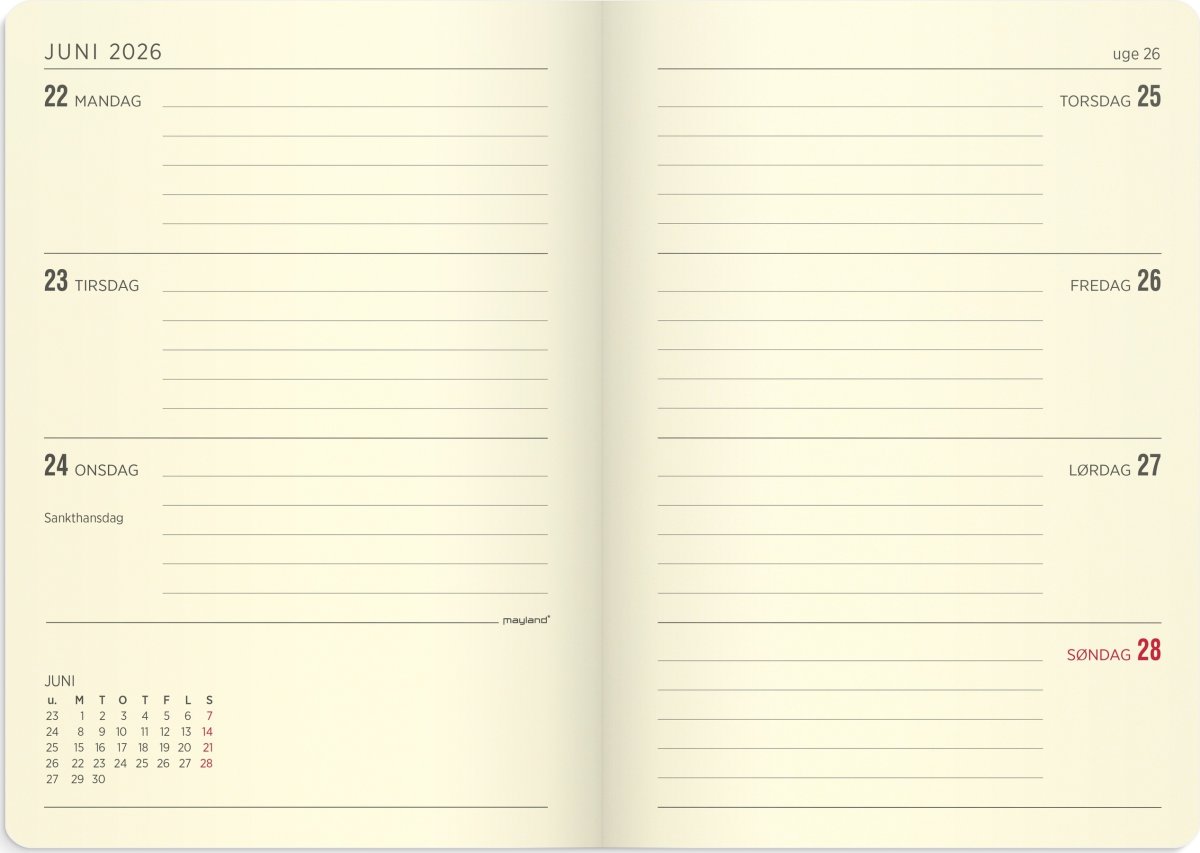 Mayland 25/26 Ugekalender, Forma Deluxe, A6
