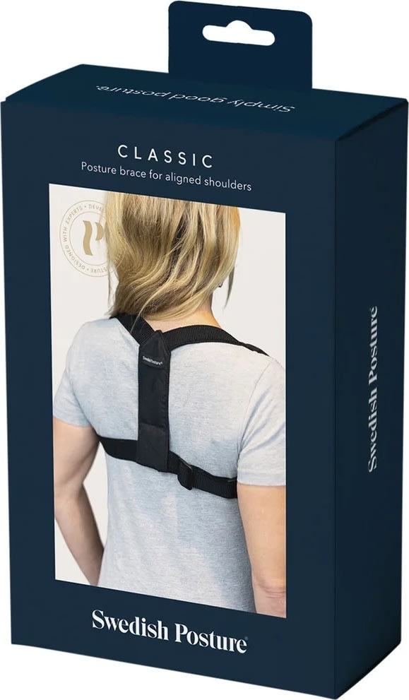 Swedish Posture Skulderstøtte Classic, Sort, S-M