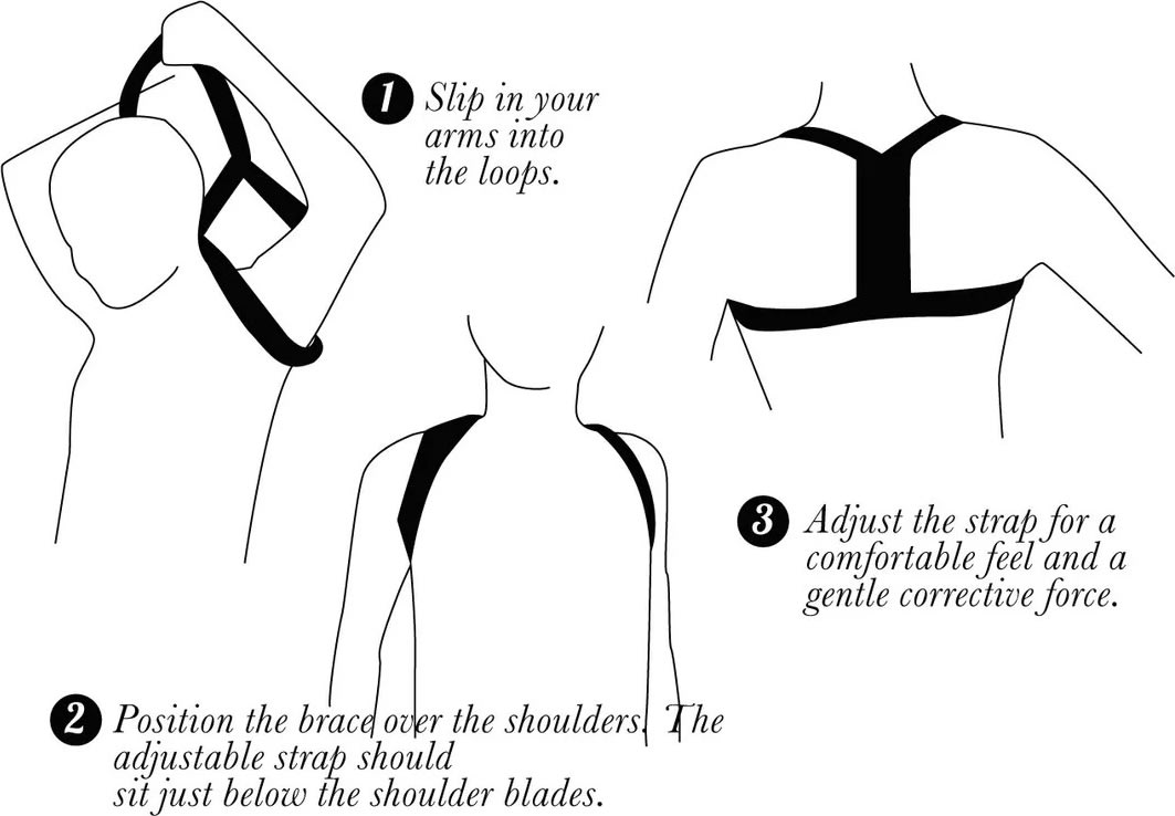 Swedish Posture Skulderstøtte Classic, Sort, S-M