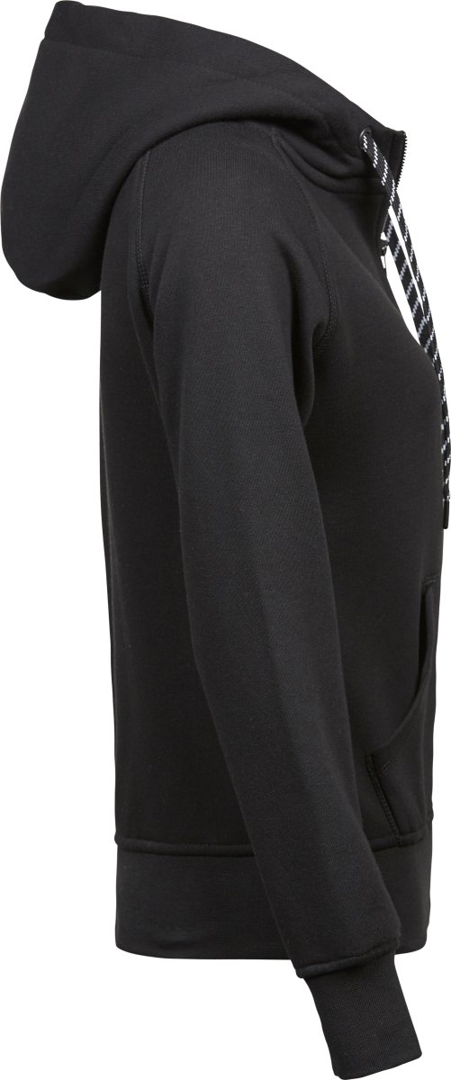 Tee Jays Fashion dame hood, Sort, Str. 2XL