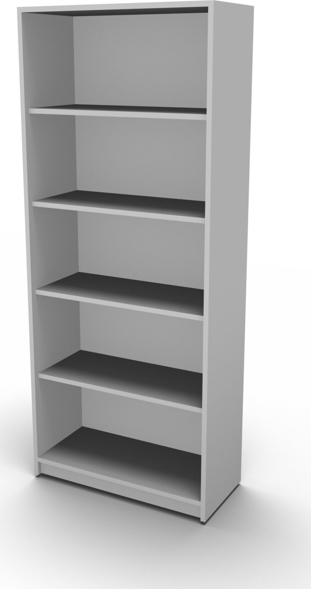 Jive reol m/5 rum hvid dekor laminat, D35 cm