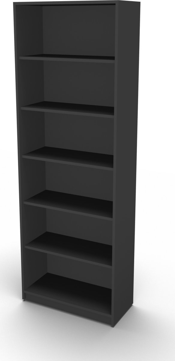 Jive reol m/6 rum antracit dekor laminat, D35 cm