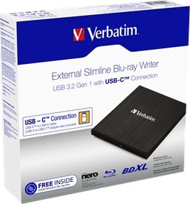 Verbatim External Slimline Bluray-brænderen Type-C