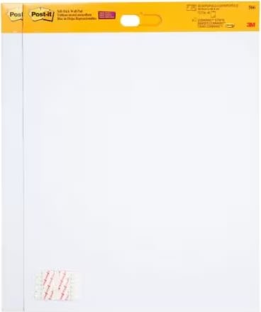 Post-it Flipoverpapir WallPad, 51x61 cm, 2 blokke