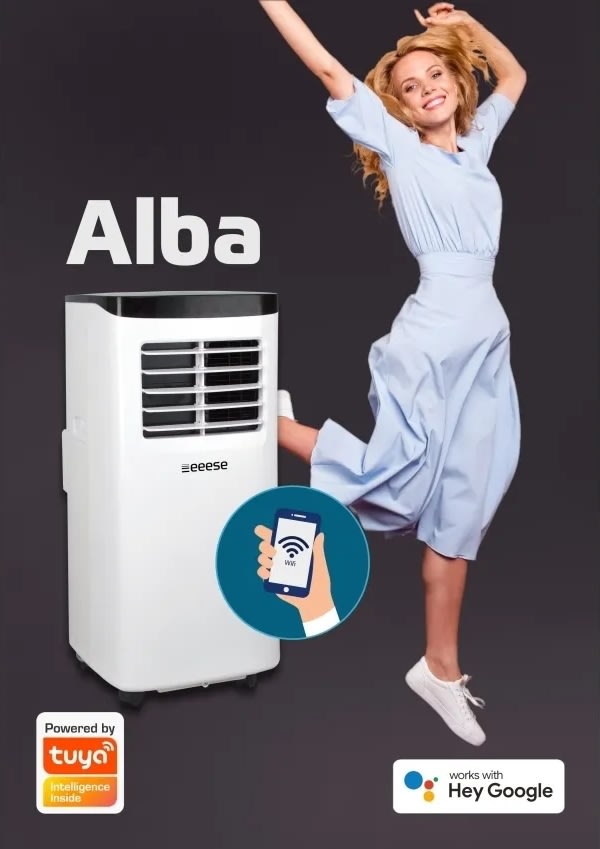DEMO: Eeese Alba AC 7000BTU Aircondition, hvid