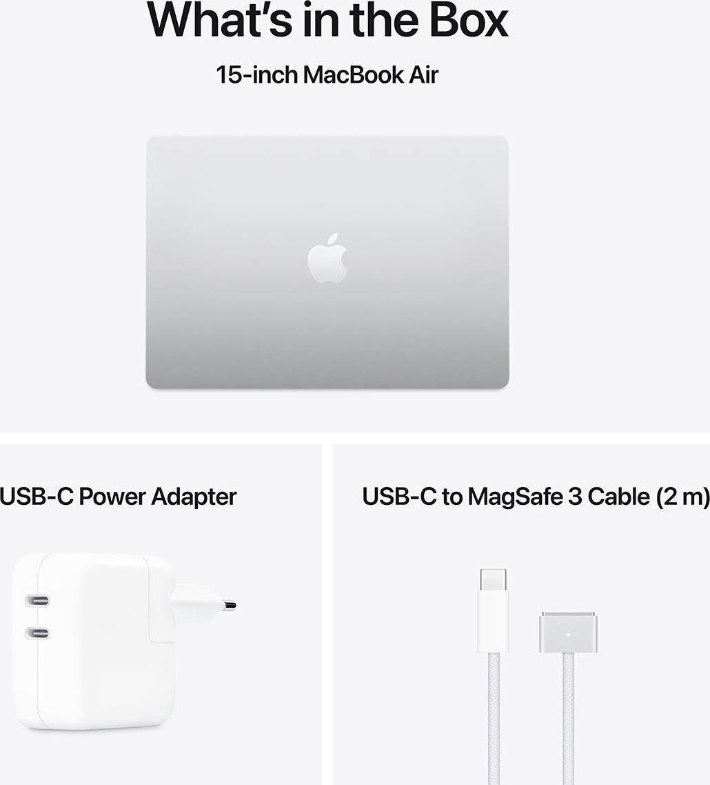 Apple MacBook Air M4 15", 24GB, 512GB, sølv