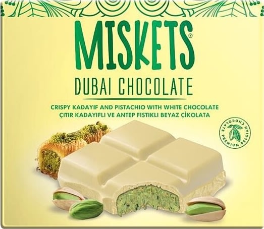Dubai Chokolade Hvid, Misket, 100g