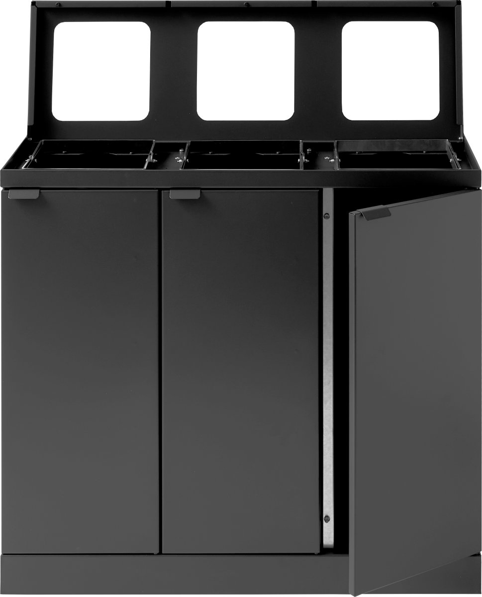 Bica Basic 870 Affaldsstation, 3x45 L, Antracit