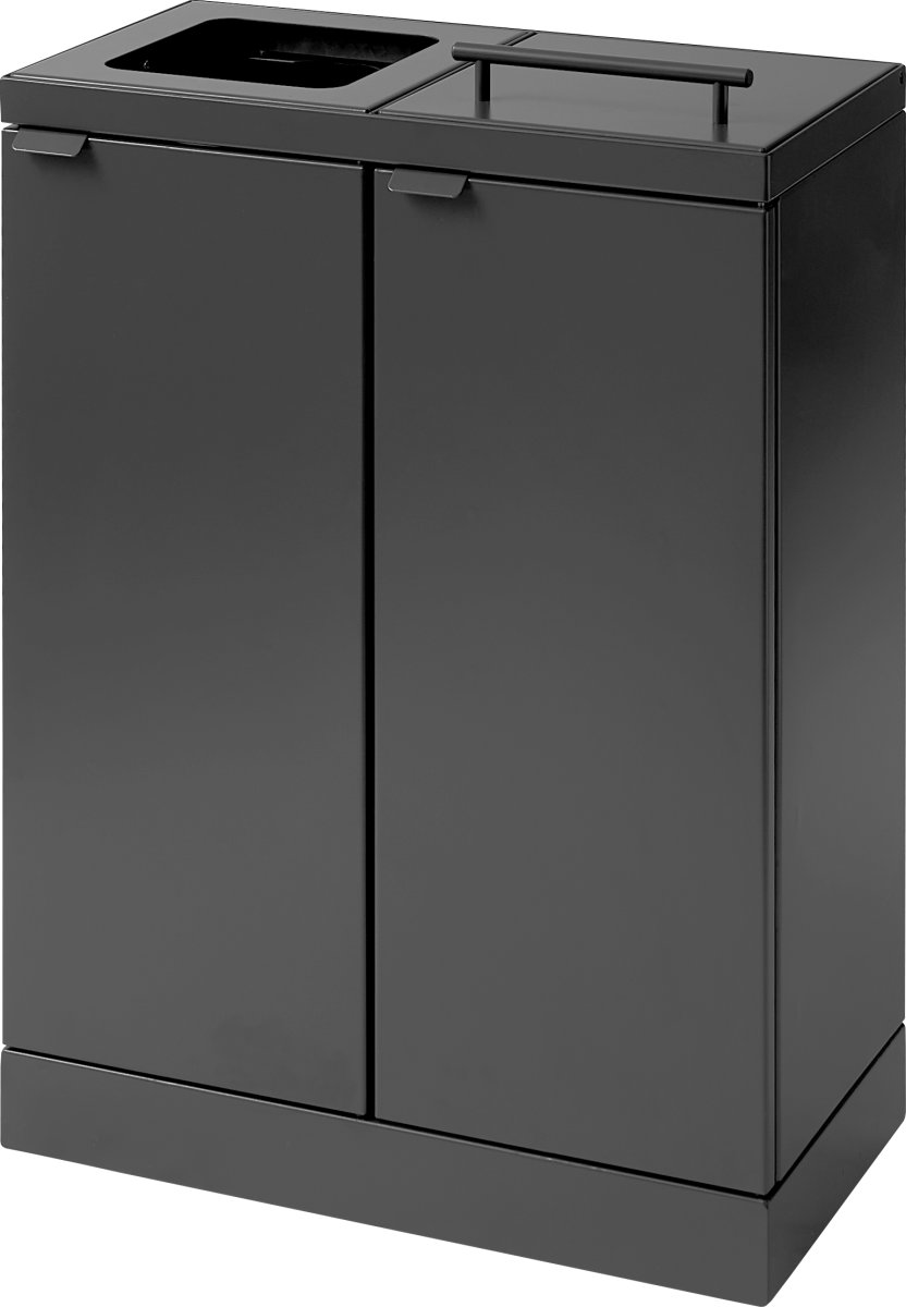Bica Basic 886 Affaldsstation 2x45L, Låg, Antracit