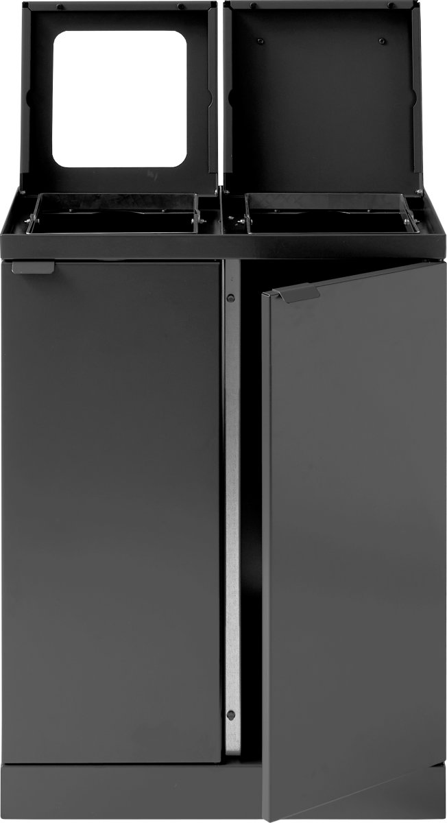 Bica Basic 886 Affaldsstation 2x45L, Låg, Antracit