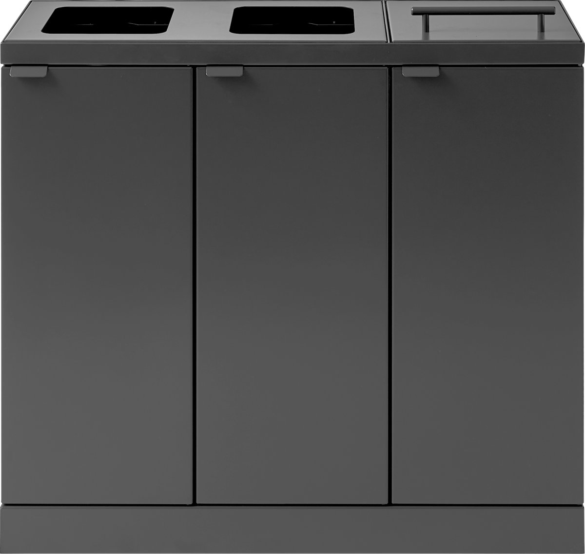 Bica Basic 887 Affaldsstation 3x45L, Låg, Antracit