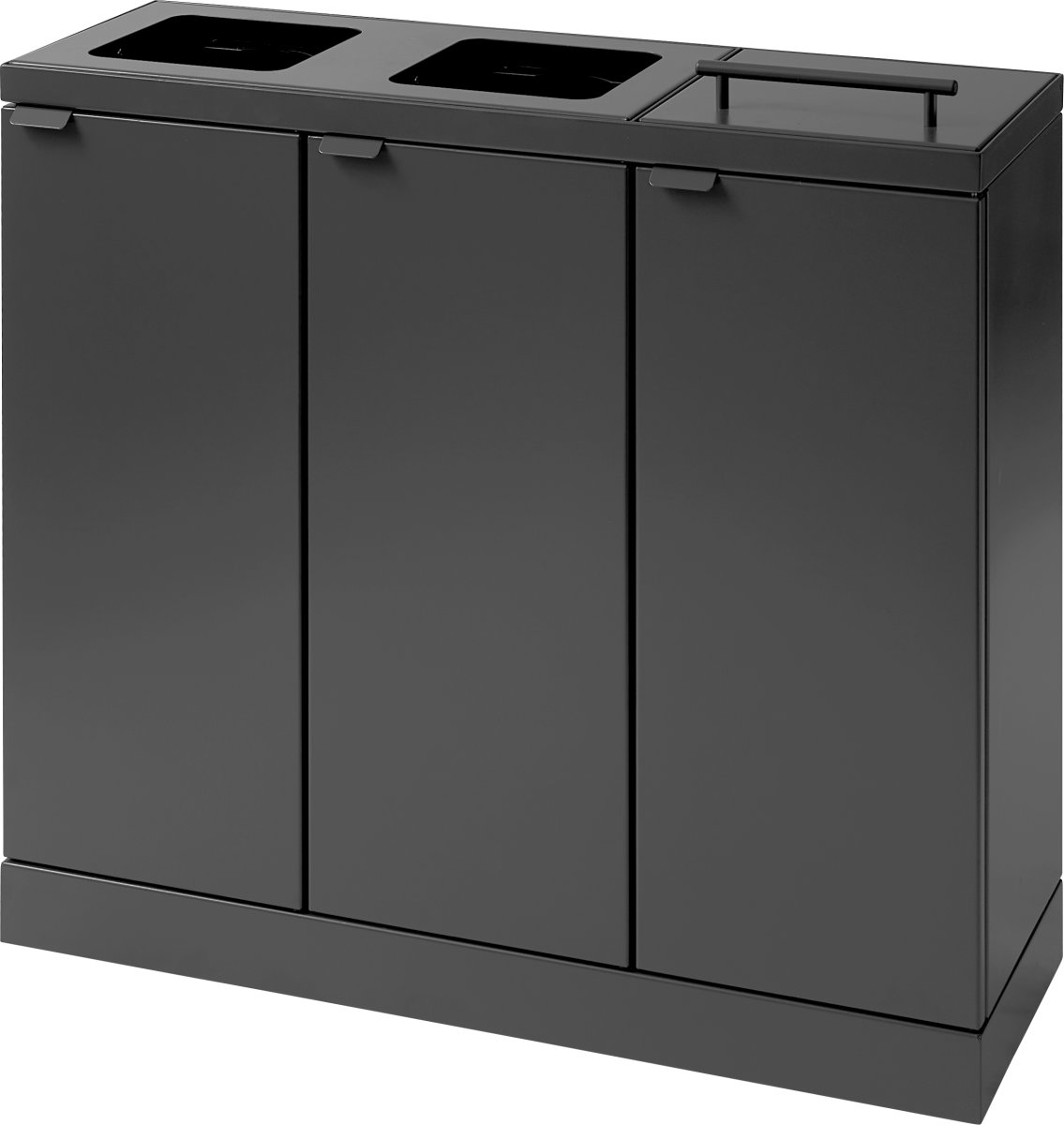 Bica Basic 887 Affaldsstation 3x45L, Låg, Antracit