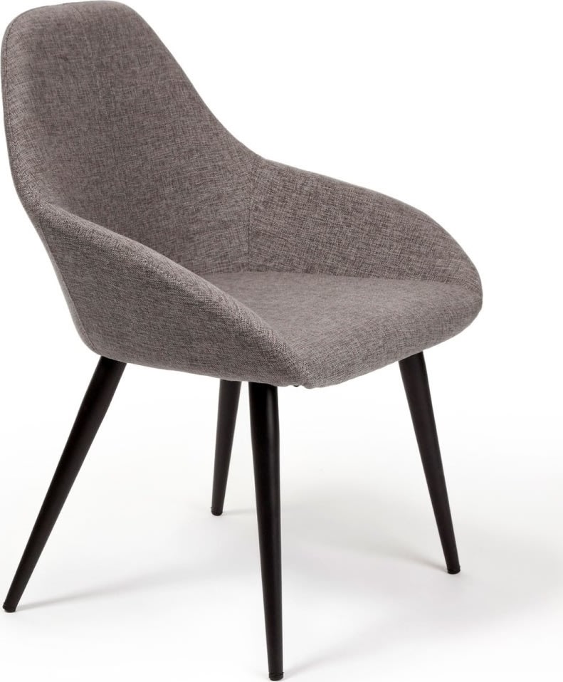 Bello Loungestol grå med sort ben