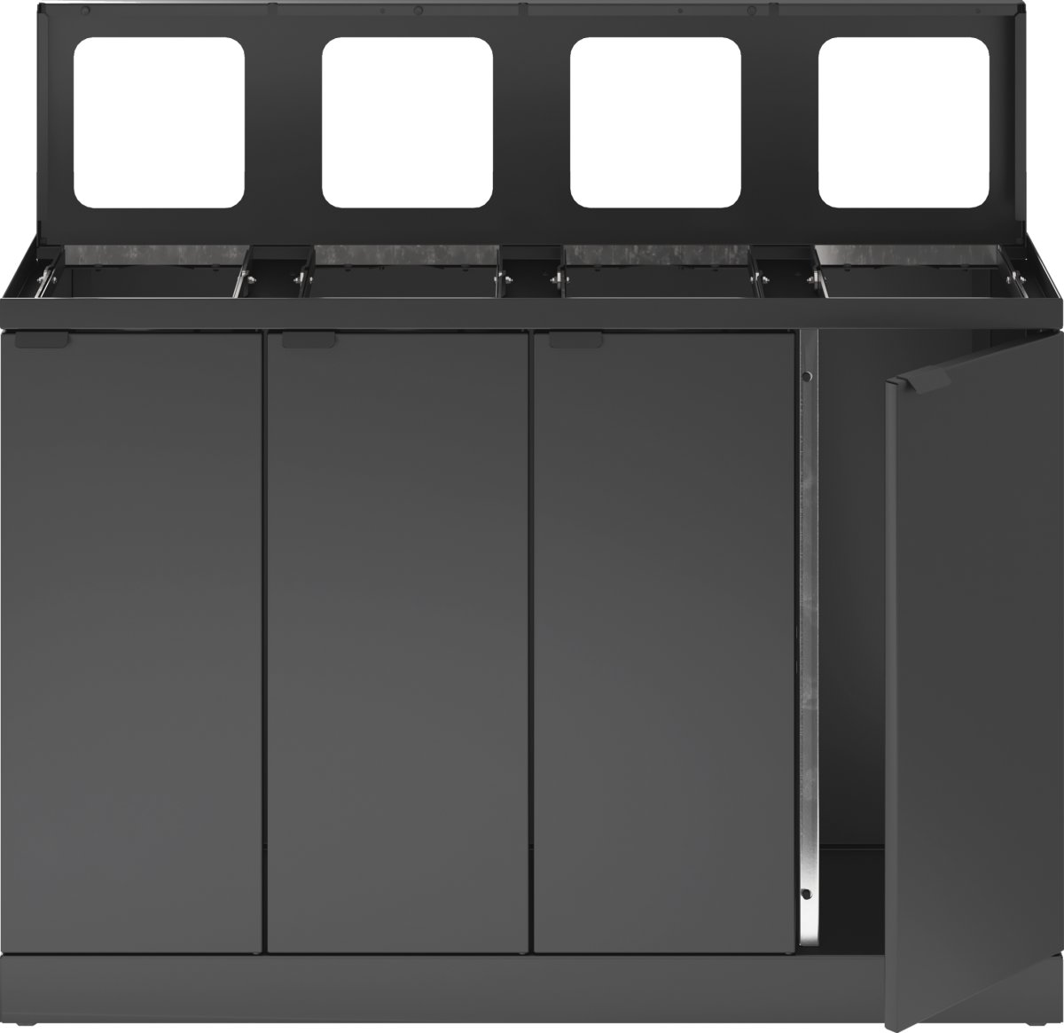 Bica Basic 878 Affaldsstation, 4x45 L, Antracit