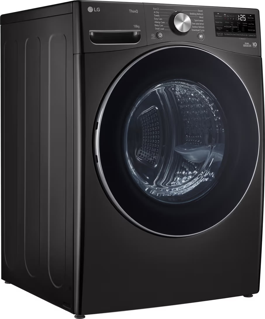 LG Tørretumbler RH18U8JVCW 18 KG, sort