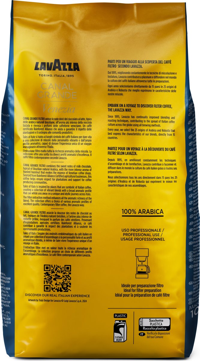 Lavazza Canal Grande Filterbønner, 1 kg