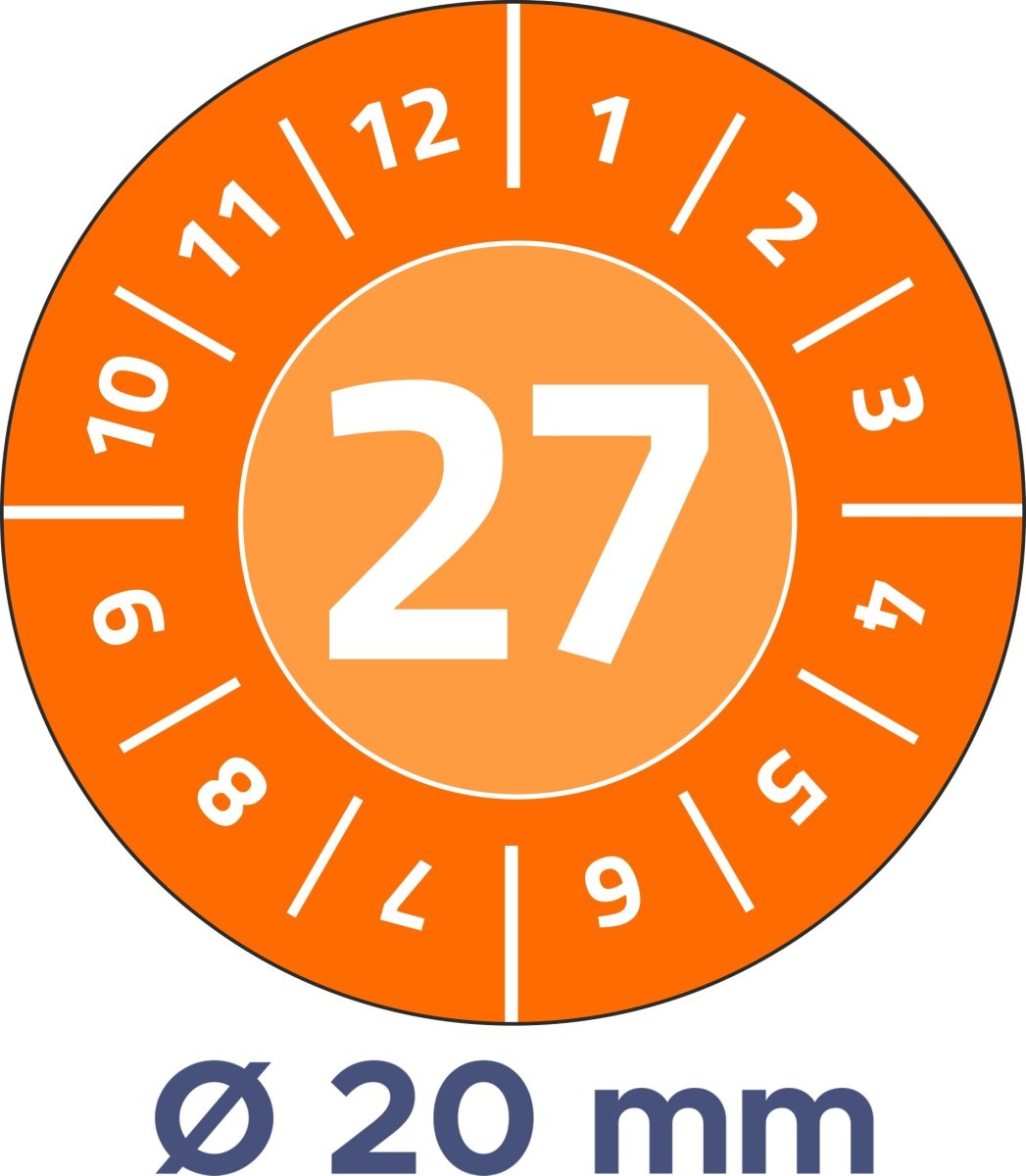Avery 6943-2027 Inspektionsetiket Ø20mm | 120 stk.
