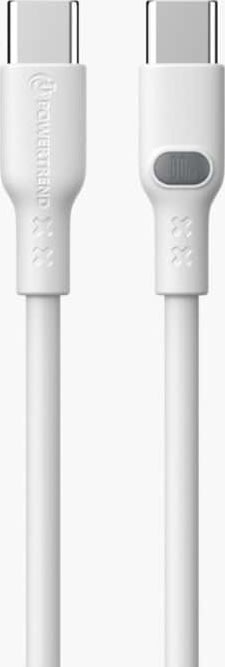 Powertrend Ladekabel USB-C til USB-C 2m, hvid